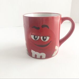 Red M&M coffee mug